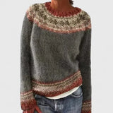 Damen Fair Isle Strickpullover mit Muster