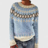 Damen Fair Isle Strickpullover mit Muster