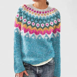 Damen Fair Isle Strickpullover mit Muster