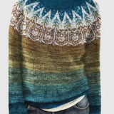 Damen Fair Isle Strickpullover mit Muster