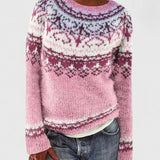 Damen Fair Isle Strickpullover mit Muster