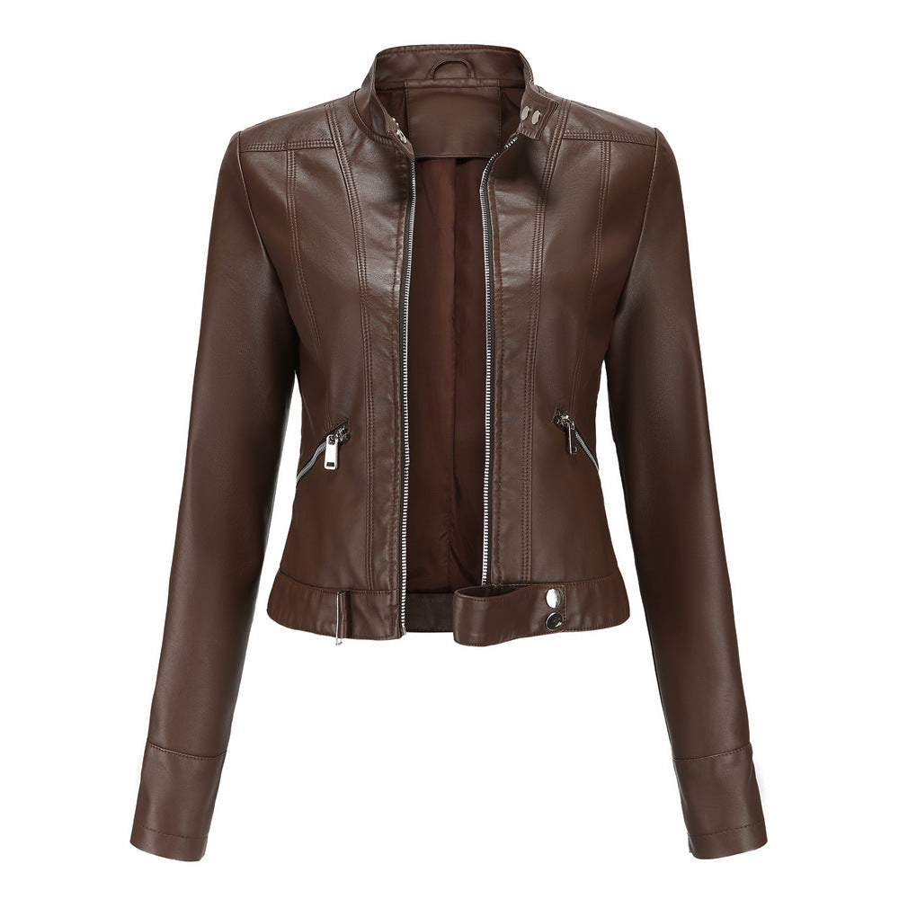 Sieglinde | Kurze Bikerjacke aus Kunstleder Jacke
